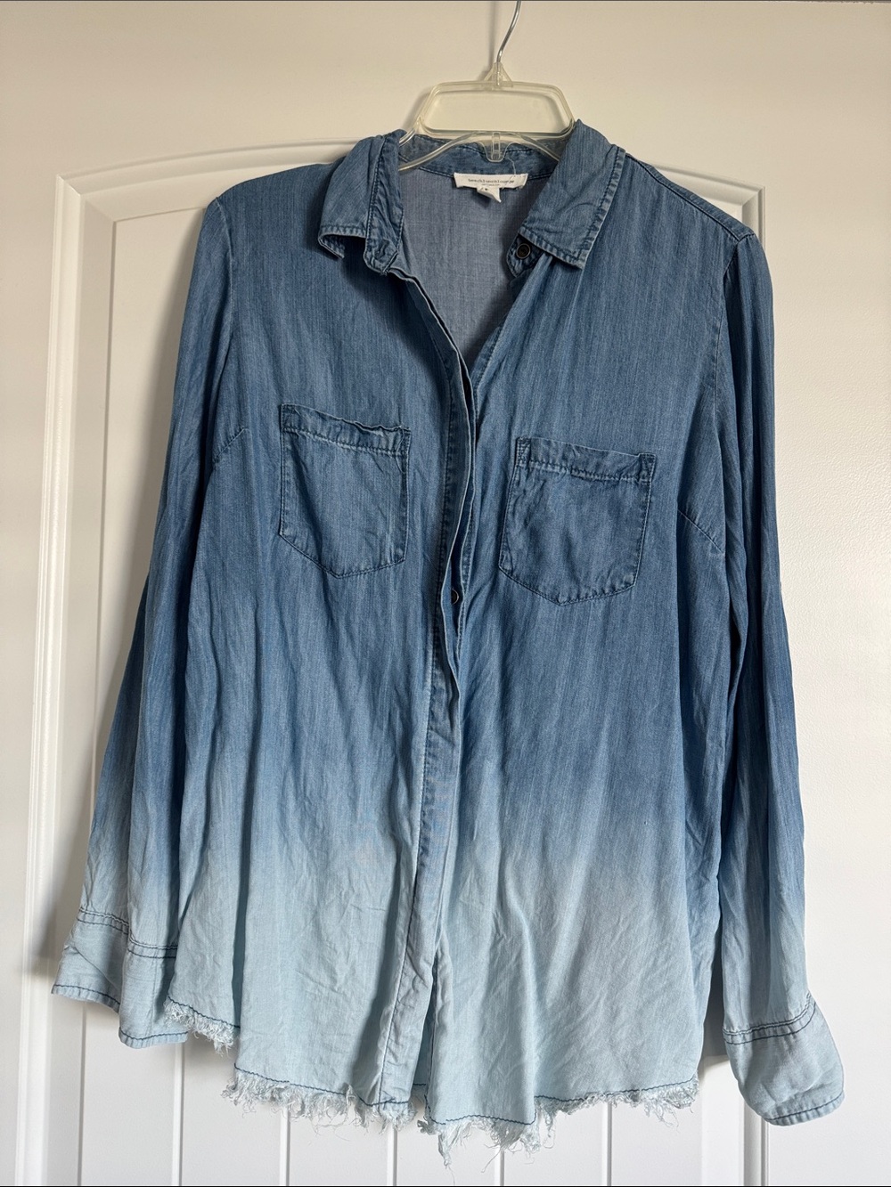 Light Blue Ombre Women’s Denim Shirt